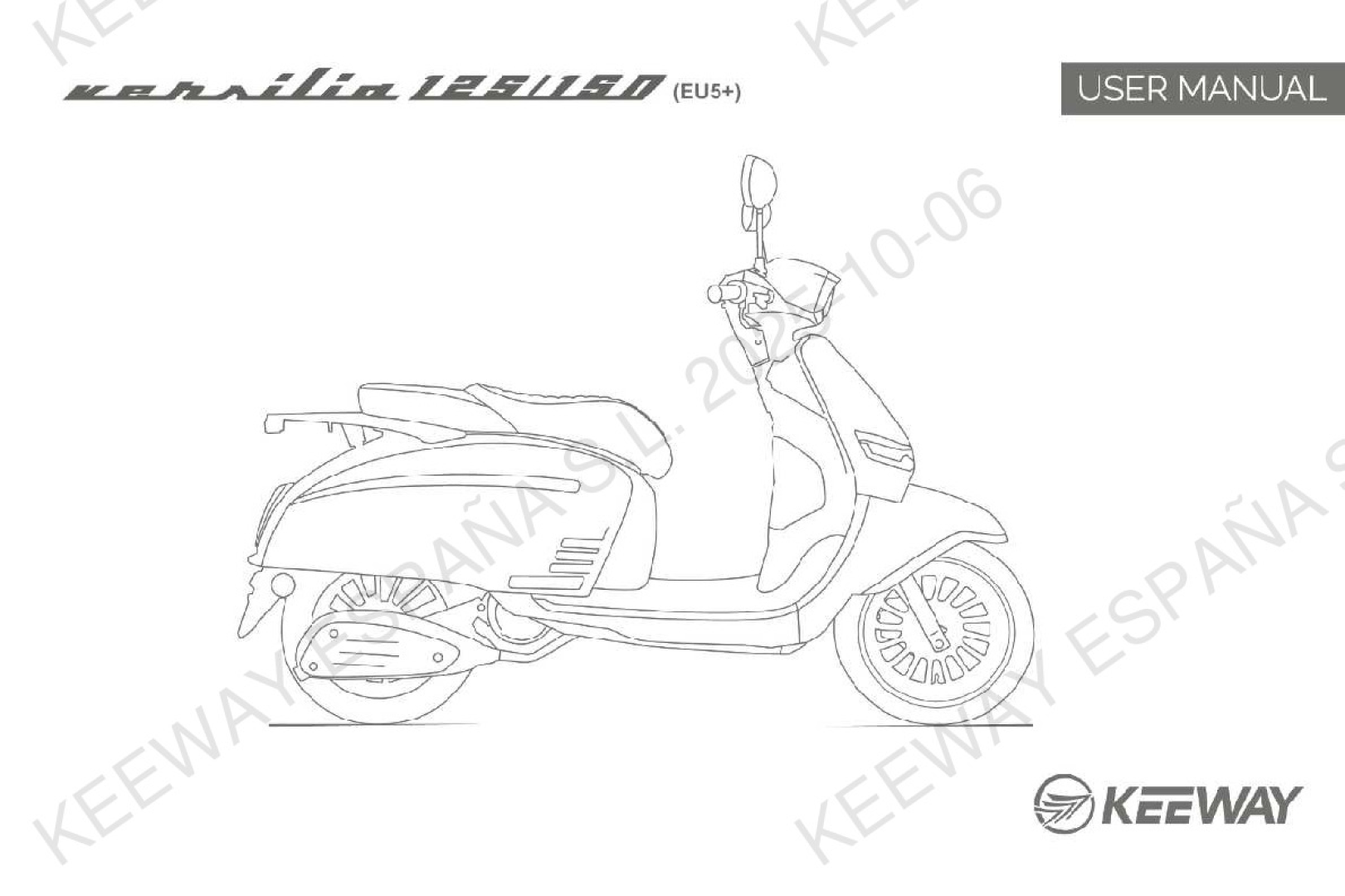 Versilia 125 E5 manual de usuario