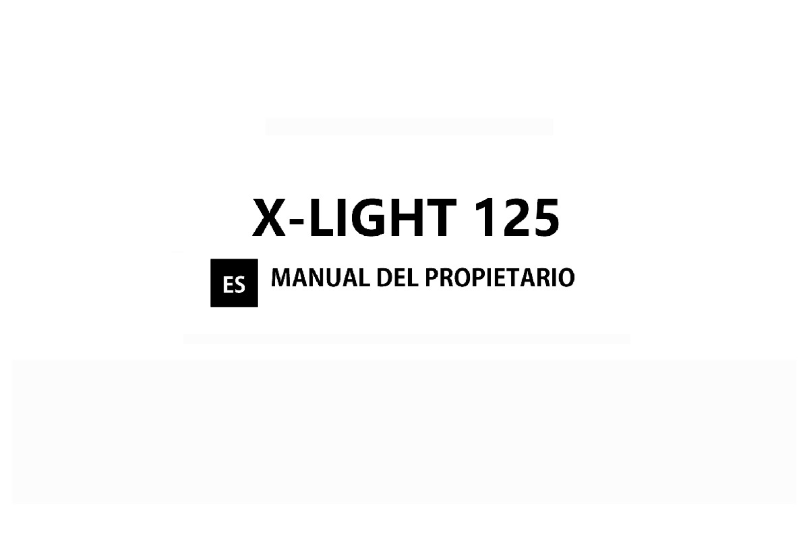 X-light 125 manual de usuario